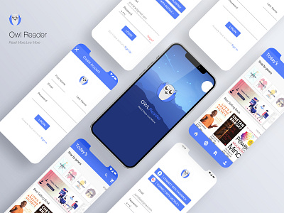 Online Book Reading App UI Design app design application ui appuiux reading app uiuxdesign