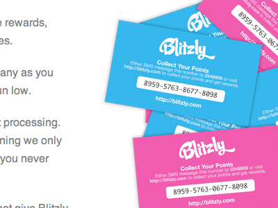 Blitzly Card Graphics blitzly blue cards codes collecting points pink points stacked