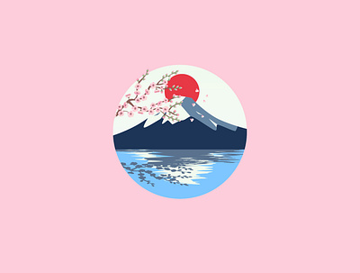 Mt. Fuji art design flat graphic design icon illustration illustrator logo minimal vector