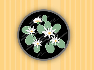 Water Lily illustration branding design dribbble illustration logo typography ui ux vector website