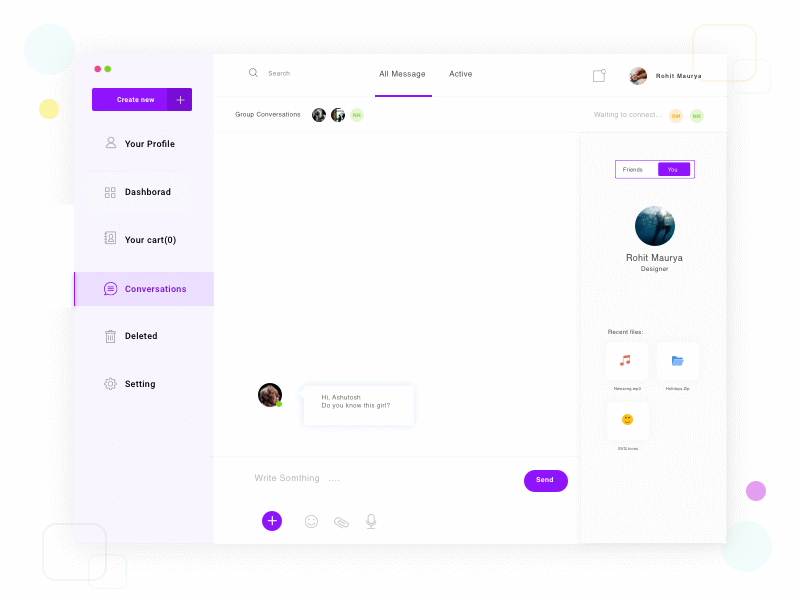 Chat Design Concept by Rohit Maurya on Dribbble