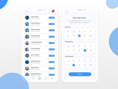 Profile Score App Design concept