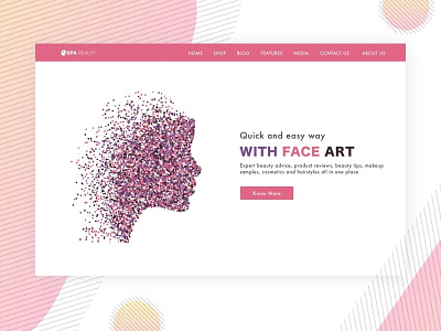 Face Art Landing Page animation app branding chat dashboard design dribbble icon minimal mobile task typography ui ui ux ux ux design web web ad website