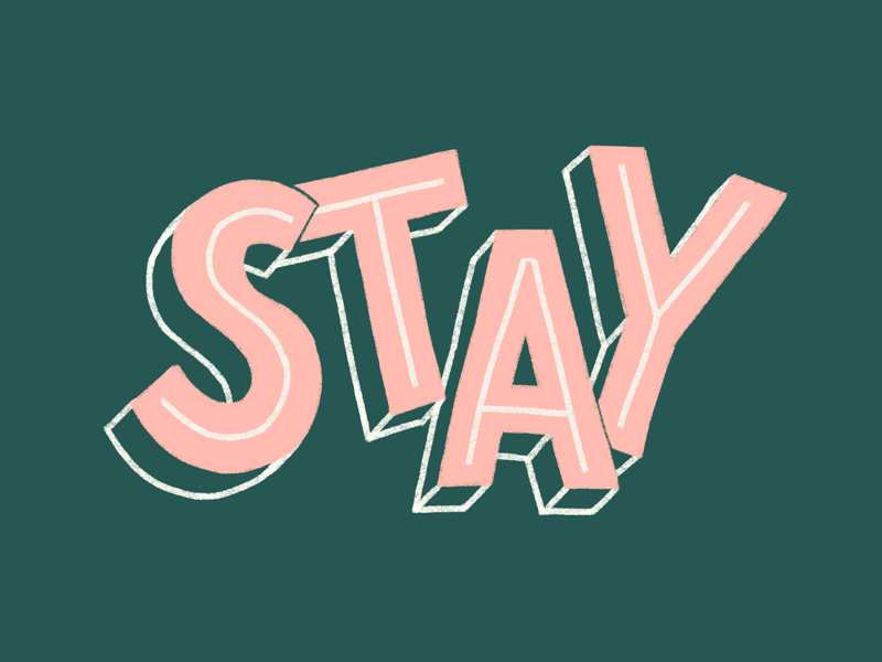 Stay Safe GIF design gif gif animation hand lettering illustration lettering morphing words procreate