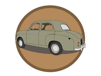 Standard 10 10 british car classic illustration retro standard vector vintage