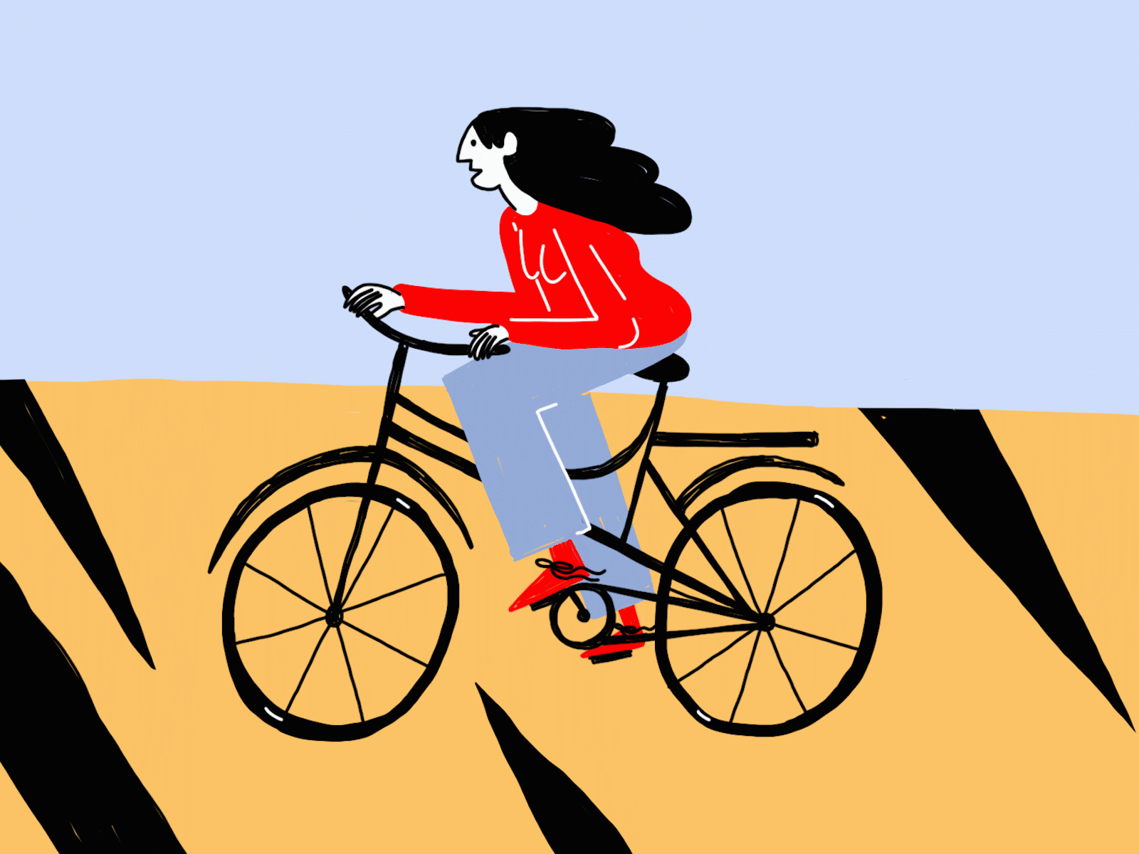 Bologna Batticuore 2danimation animated gif animatedgif animation animation cycle animation git animation2d bicycle bike animation bike animation cycle bike cycle bike gif flat flatcolor flatillustration hellofunnypeople minimal illustration