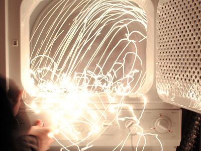 Christmas Lights drawings in a dryer