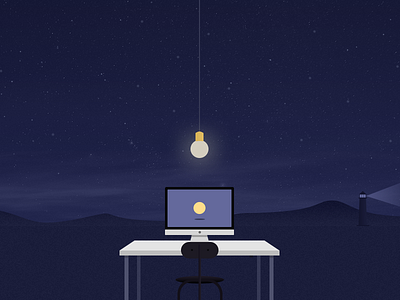 Design Is Lonely design desk illustration lonely workspace