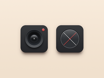 Black icons black camera clock icon icons os icon red simple