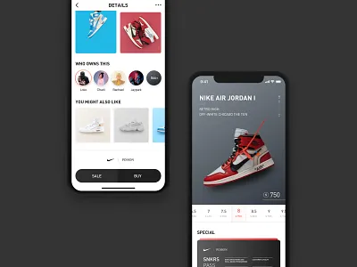 Redesign for POISON App app clean design fashion flat icon icons ios nike poison shoes simple ui ux