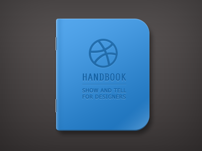 handbook bule dribbble fun handbook icon notebook
