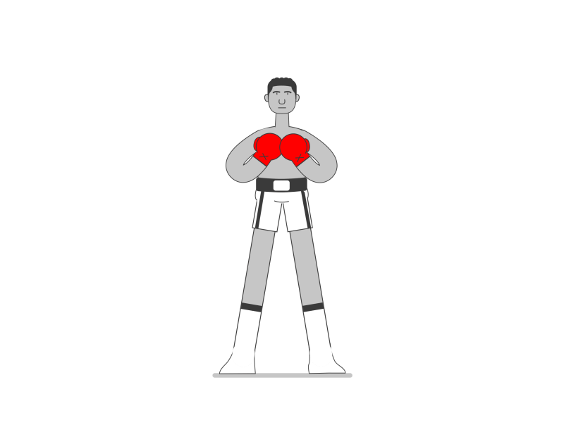 The Boxer animation box boxer line markus magnusson mohamed ali motion rubberhose sport