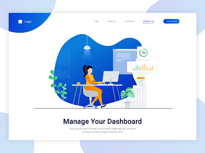 Landing Page Vector Illustration