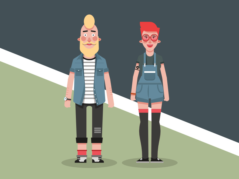 Hipster character flat design illustrator vector art vector graphic design character design illustration