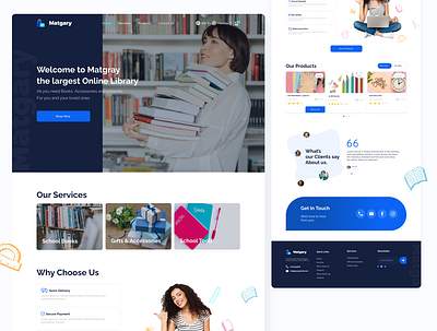 Matgary Online Library ui ux uidesign web desgin website