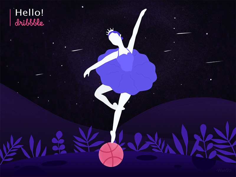 Hello Dribbble , Ballet Girl ! 插图 设计