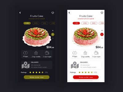 Bakery item shop page app app apps application app concept application ashvin bakery cake cake shop cakes design designer dribbble food fruit fruits location order typography ui ux