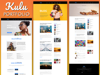 Kulu Portfolio - One Page PSD Template blog blog design clean web design clean website clean website design creative design landing page landing design landing page concept modern web design modern website personal blog personal portfolio portfolio portfolio design project single blog website website builder website concept