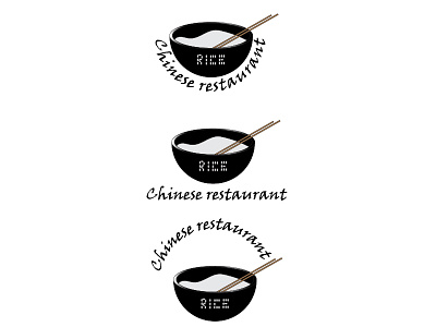Restaurant logo bowl chinese restaurant food logo rice