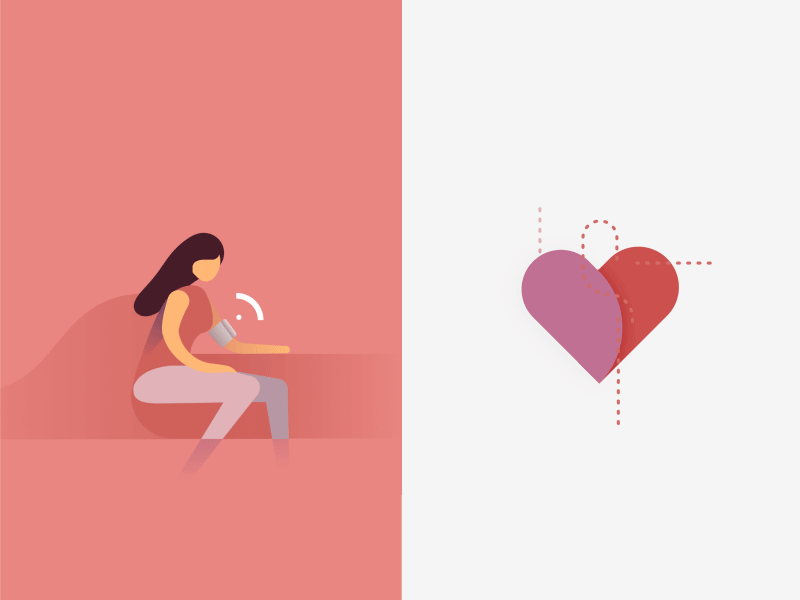 Why You Should Consider Tracking Your Blood Pressure animation app blood connected devices health heart illustration monitor pressure ux withings