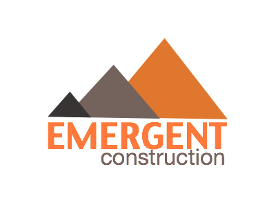 Emergent Construction Logo branding design emergent construction logo sketch