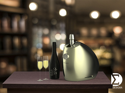Sensiqo wine and champagne cooler animation edit industrialdesign