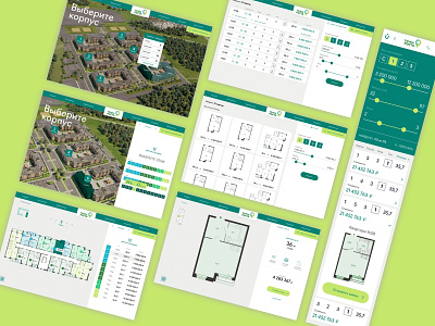 page select apartments desktop mobile UX/UI desktop mobile select ui ux