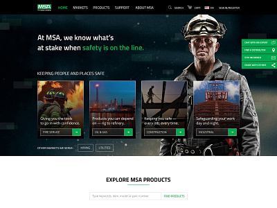 MSA Product Page design