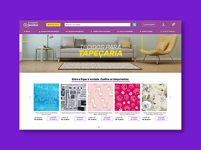 Enrolado Tecidos digital ecommerce web