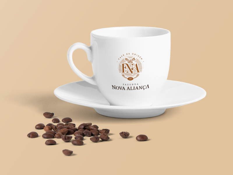 Nova Aliança Identity farm coffee packing logo identity design