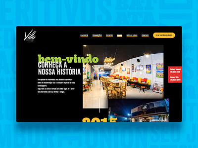 Villa Hamburgueria Website About Page burger design web website