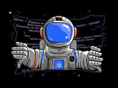 Smarttech Astronaut astronaut character design code cyber security cybersecurity exploration galaxy illustration illustrator security space vector graphics vector illustration vector illustrations vectorart vectors