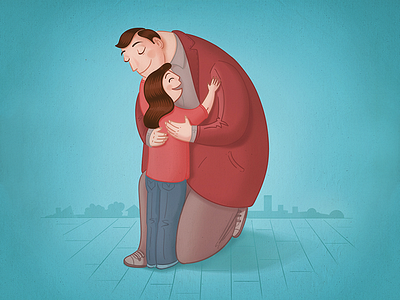 D is for Daughter and Dad 36days 36daysoftype dad daughter family happiness hug letter love photoshop vectors