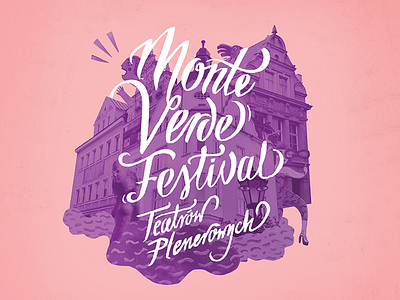 Monte Verde Festival branding collage culture festival handlettering handmadefont illustration lettering poster teather typography