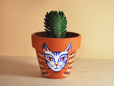 Cat's'plants project - featured 🏅 accessories animal animals behance cat character design design featured hand painted illustration illustrator interior plant plants product
