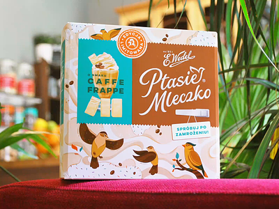 Package illustration for E. Wedel bird birds branding chocolate company food illustration illustrator package package design pattern product design vector art vectors wedel