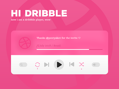 Hi dribbble! player