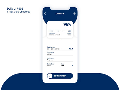 DailyUI #002 Credit Card Checkout app credit card checkout dailyui 002 design ui