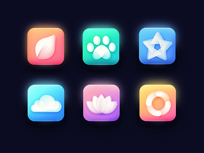 icons app branding cloud cute icon icons illustration loading logo lotus mark star type