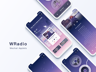 WRadio applets app applets illustration ios music music player play radio sketch ui ux