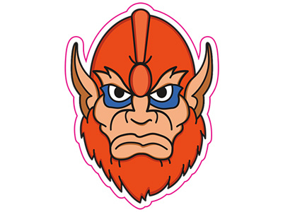 Beastman illustration sticker vector