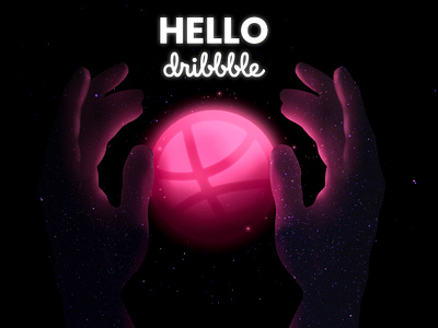 My Debut shot! 3d debutshot design dribbble dribbleinvite hands illustration ipadpro pink power procreate space stars
