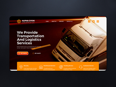 Alpha Cygni Logistics cargo design graphic design logistics webdesign