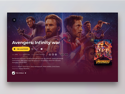 Pathé Thuis Movie page avengers e commerce experience film marvel movie ui ux web