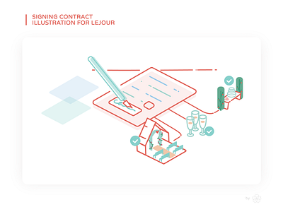 Signing Contract UI Illustration for Lejour! <3