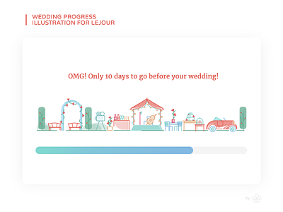 Wedding Progress UI Illustration for Lejour Plataform! design illustration love minimalist ui ui illustration ui inspiration vector wedding