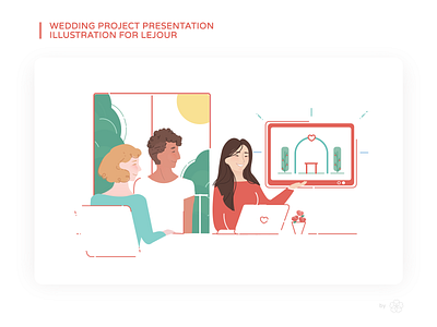 Wedding Project Presentation UI Illustration for Lejour! design illustration minimalist ui ui illustration ui inspiration vector