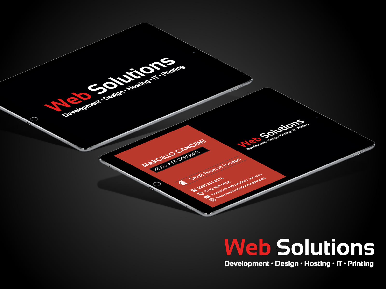 Business Card Design Web Solutions Ltd By Marcello On Dribbble