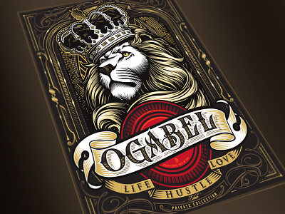 Ogabel Estate Wine Label label lettering ogabel typography vintage wine label