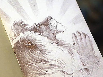 Praying Lion Ogabel Sketch